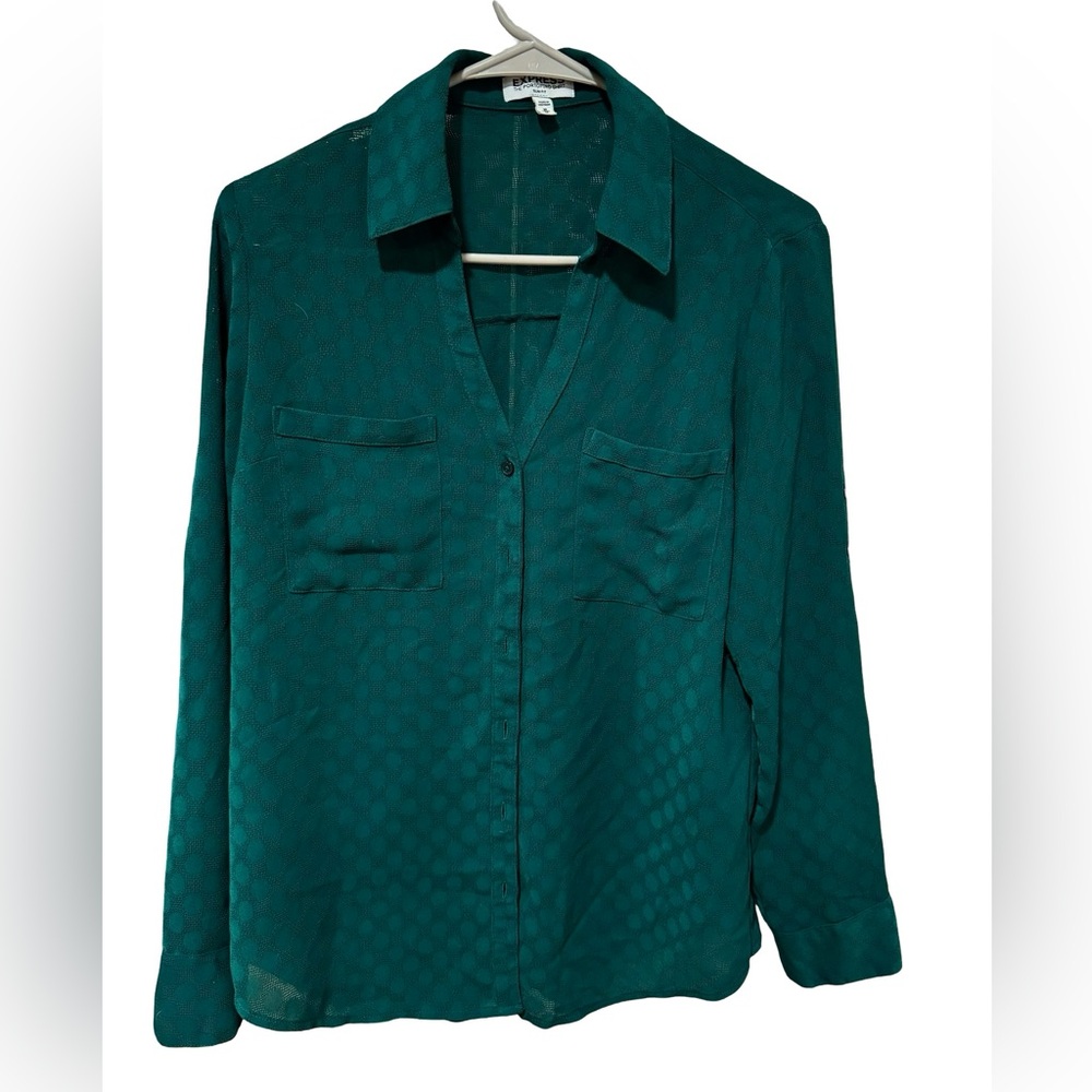 Green Textured Blouse